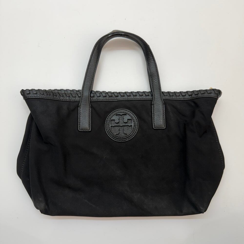 Tory Burch Leather Trim Nylon Tote Bag
